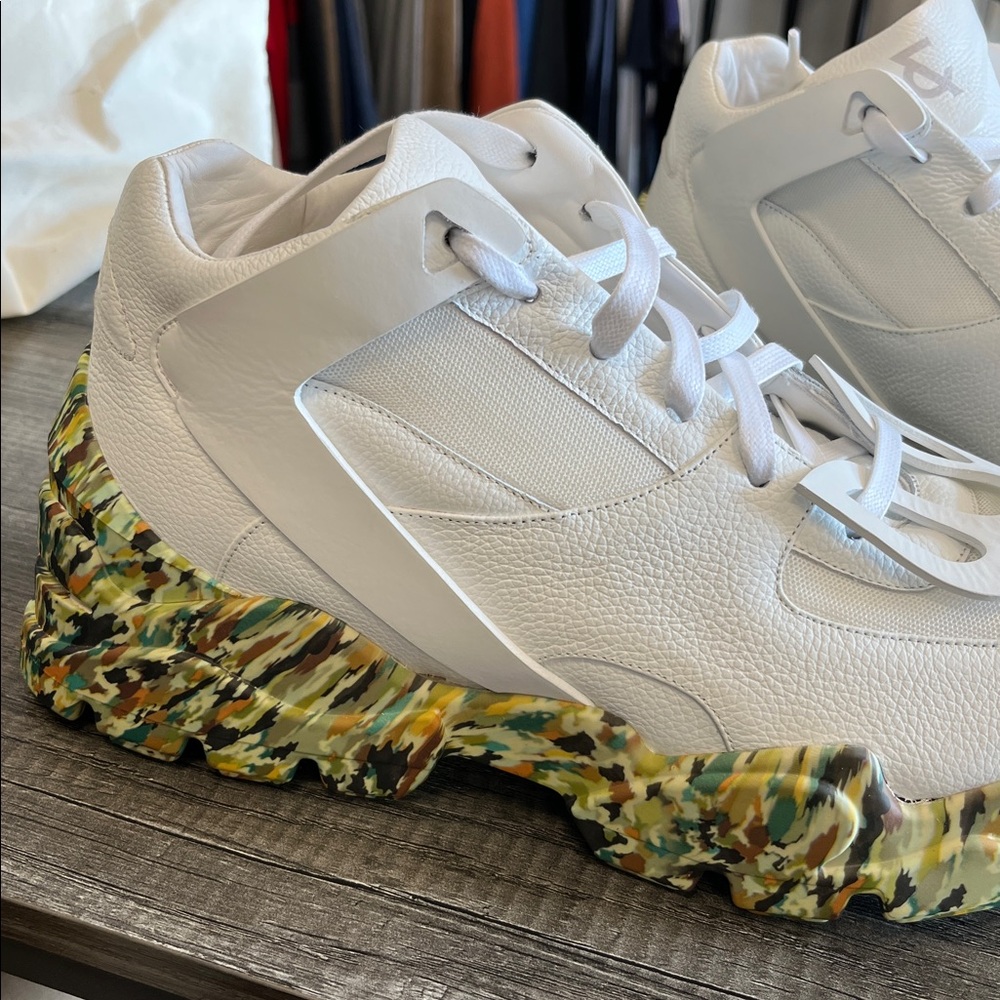Cult & Rain White and Green Sneakers - Picture 4 of 5